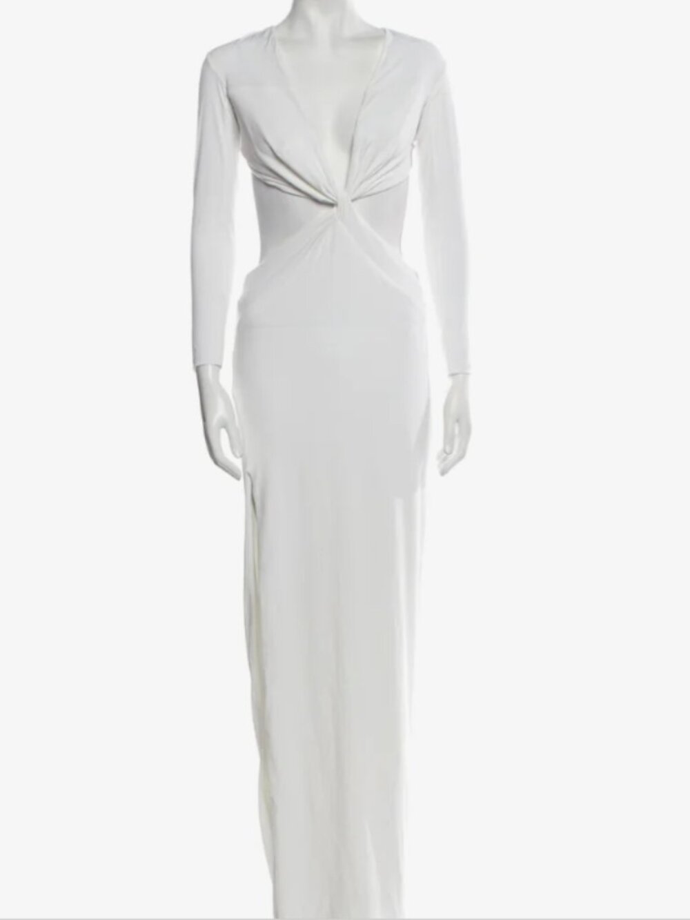 Nookie  V-Neck Long Dress Neutrals | Size: XL